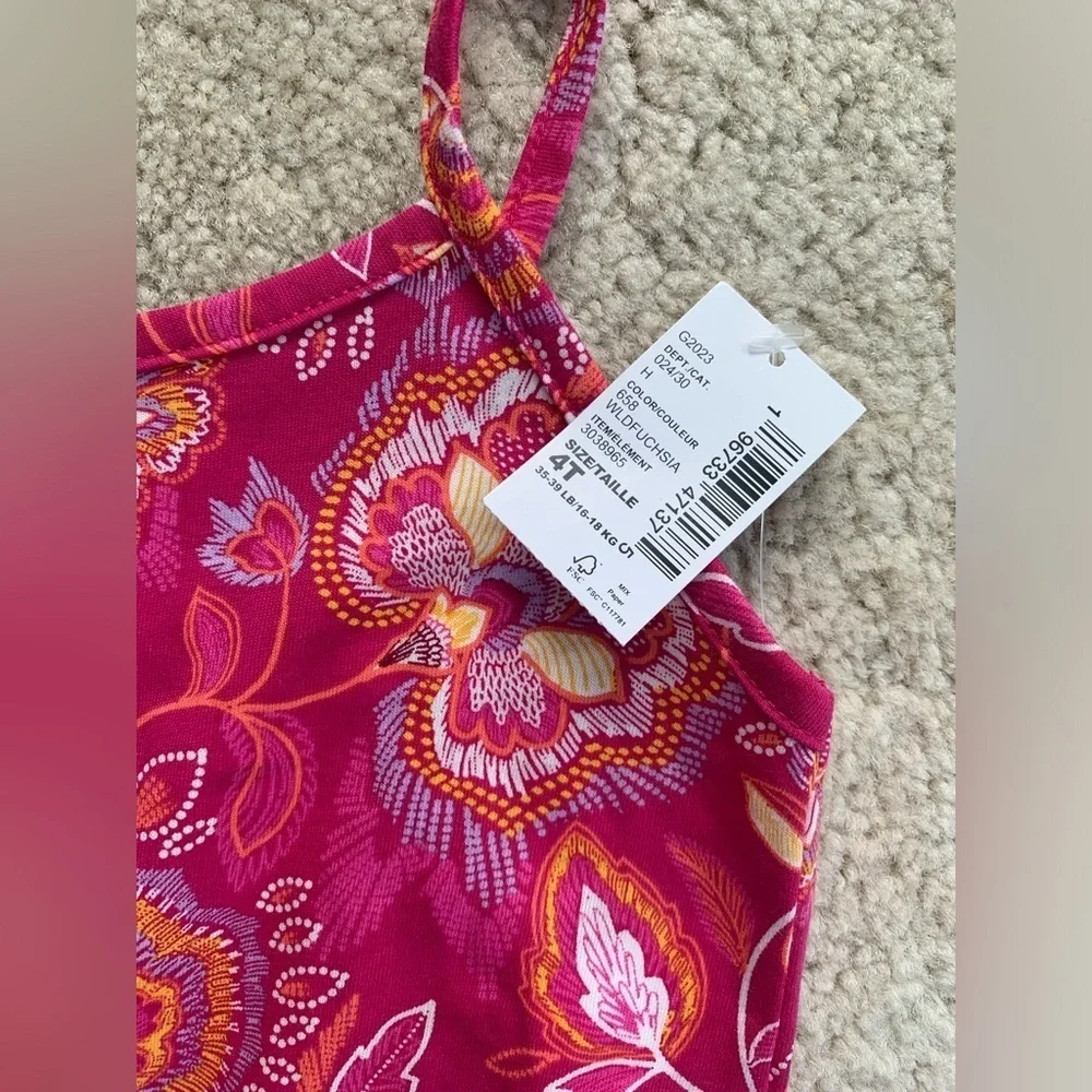 The Children's Place NWT Size 4T Pink Paisley Floral Shorts Romper